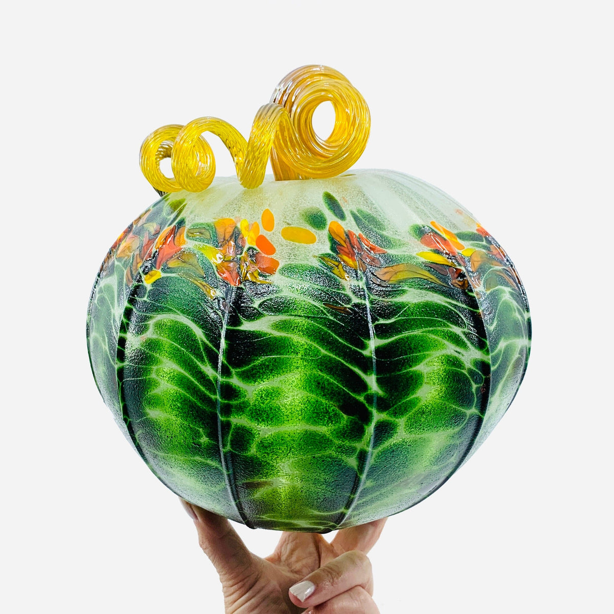 Daily Glow Pumpkin 523 Fall Large Daily Pumpkin Luke Adams Glass Blowing Studio 