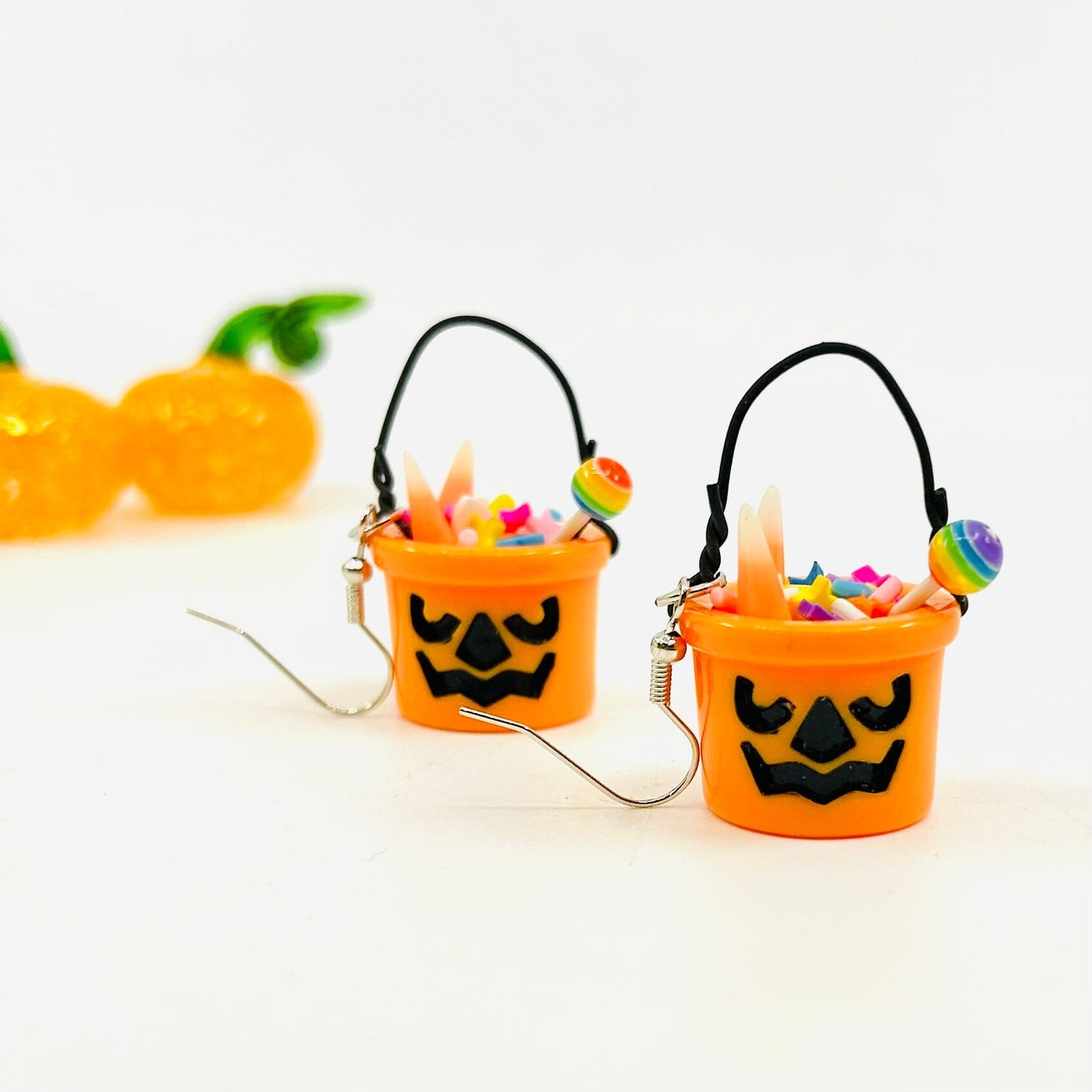 Halloween Bucket Earrings, Punk - 