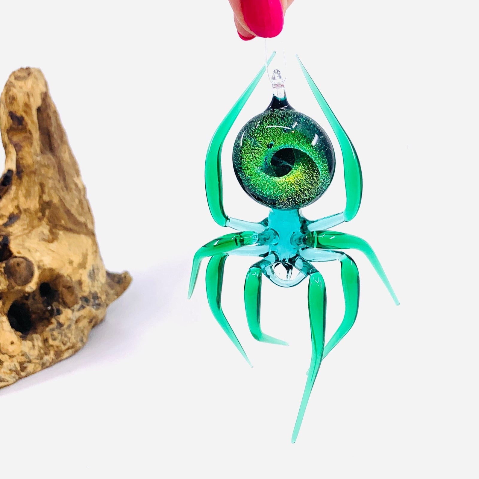 Glass Galaxy Spider Ornament, 34 Ornament WGK Glass Art Inc 