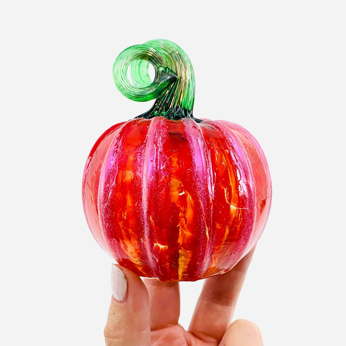 Daily Pumpkin 298 Fall Shimmer Mini Daily Pumpkin Luke Adams Glass Blowing Studio 