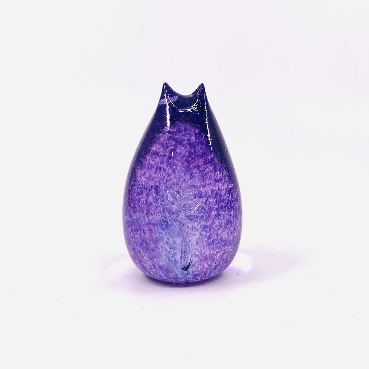 Little Glass Love Cat, Grape Miniature Henrietta Glass 