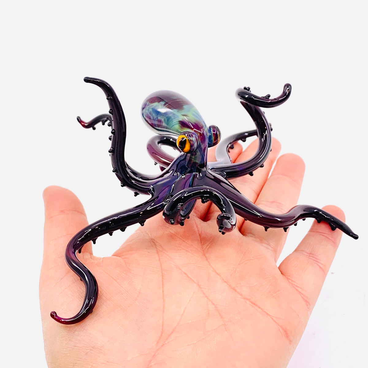 Handblown Artisan Glass Octopus 1, Multi
