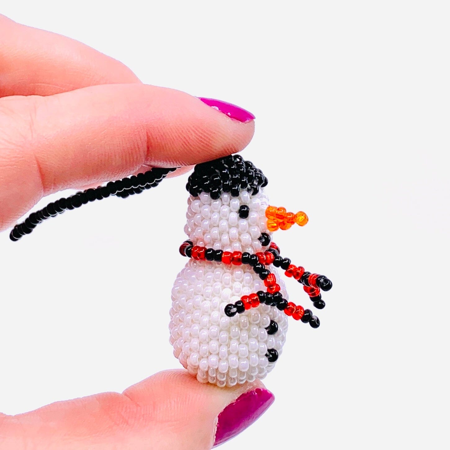 Beaded Christmas Ornament 3, Snowman Ornament Pichincha 