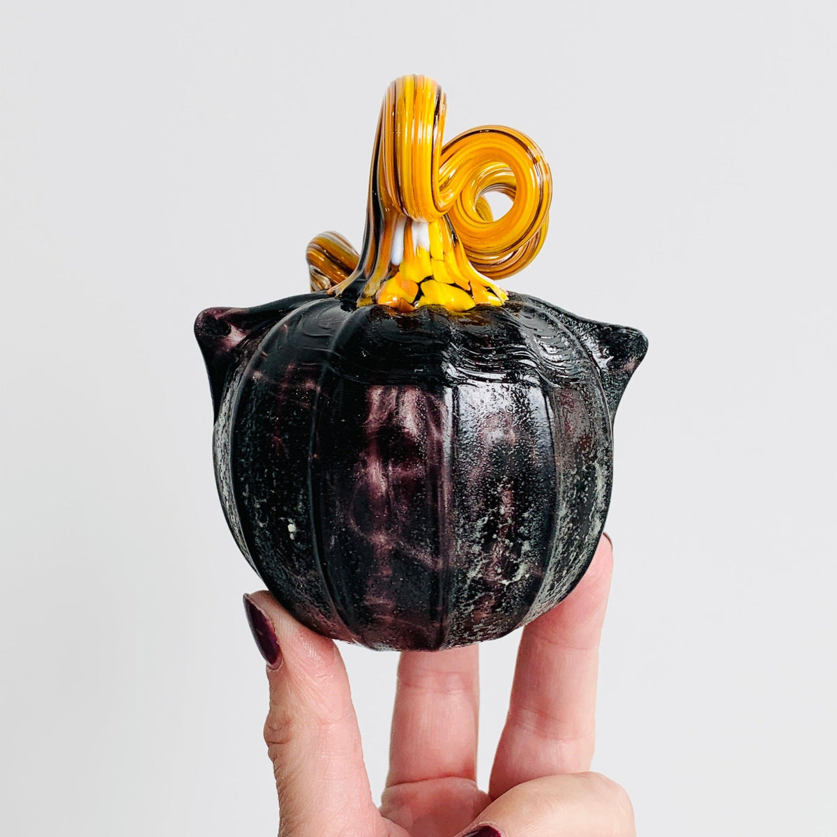Daily Glow Catkin 1152 Daily Pumpkin Luke Adams Glass Blowing Studio 