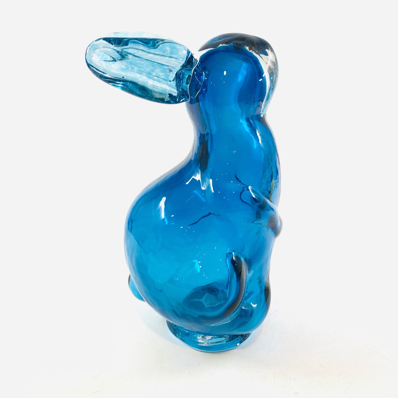 Glass Pastel Easter Bunny, Brilliant Blue Diamond Star 