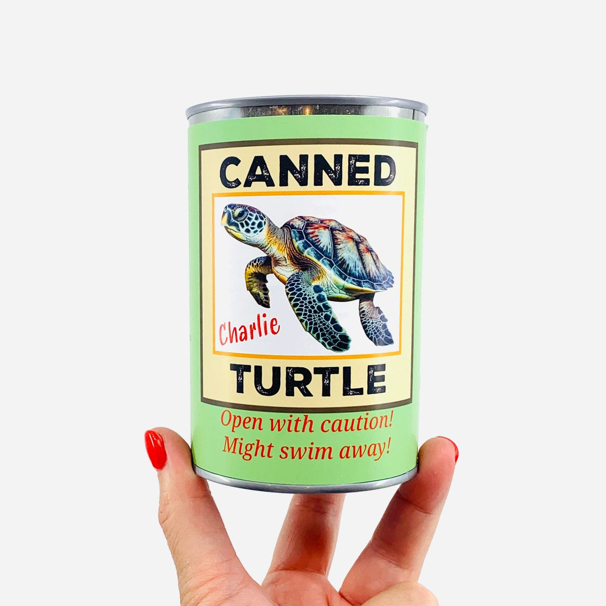 Stuffed Turtle in a Can Canned Gifts 