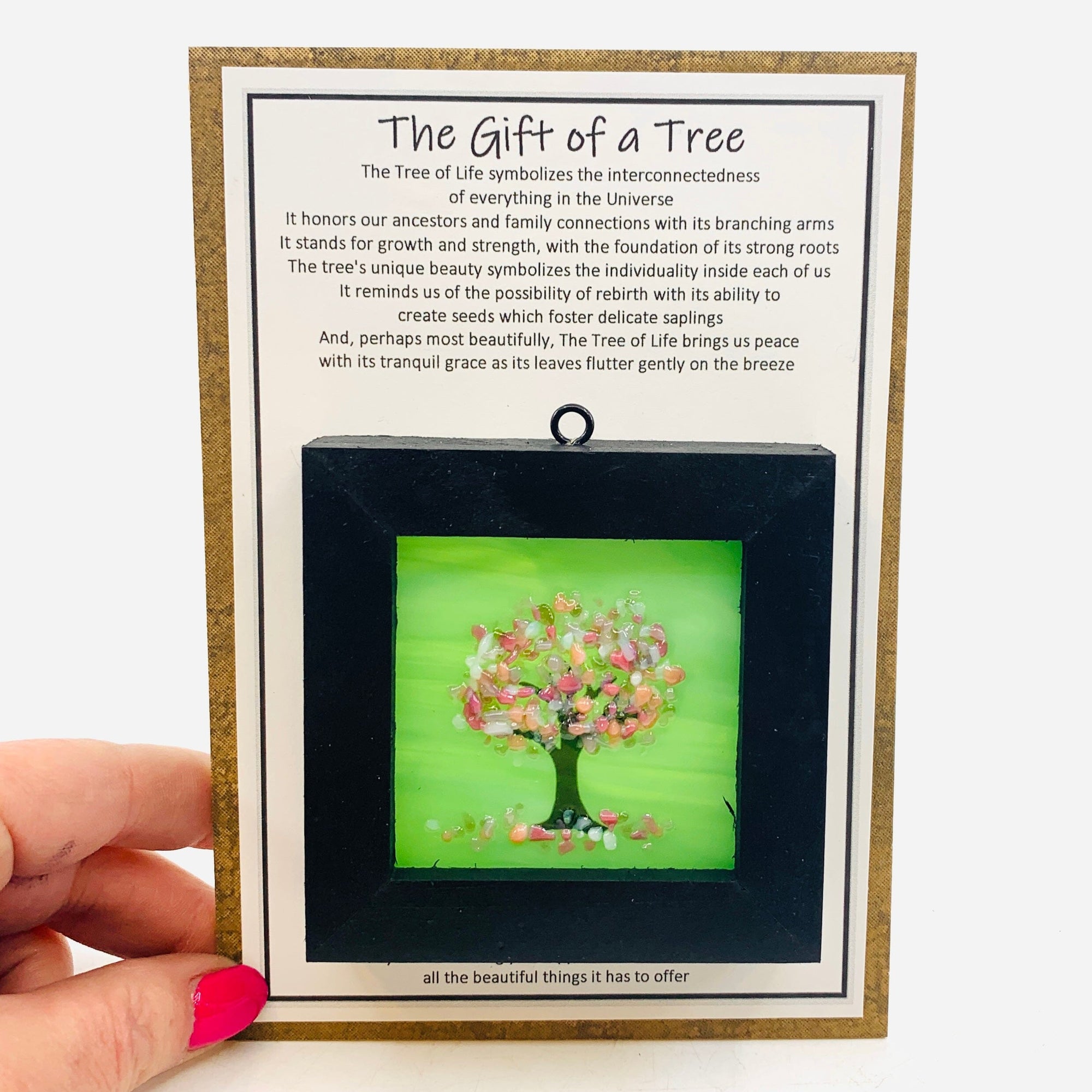 Fused Glass Tree of Life Shadow Box 129 Decor Glimmer Glass Gifts 