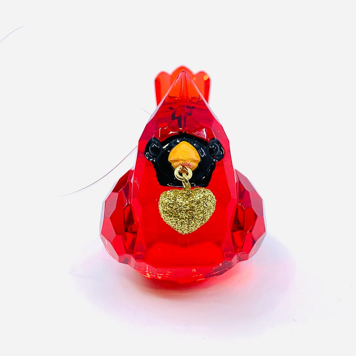 Acrylic Heaven Sent Cardinal Ornament, Heart Ornament GANZ 