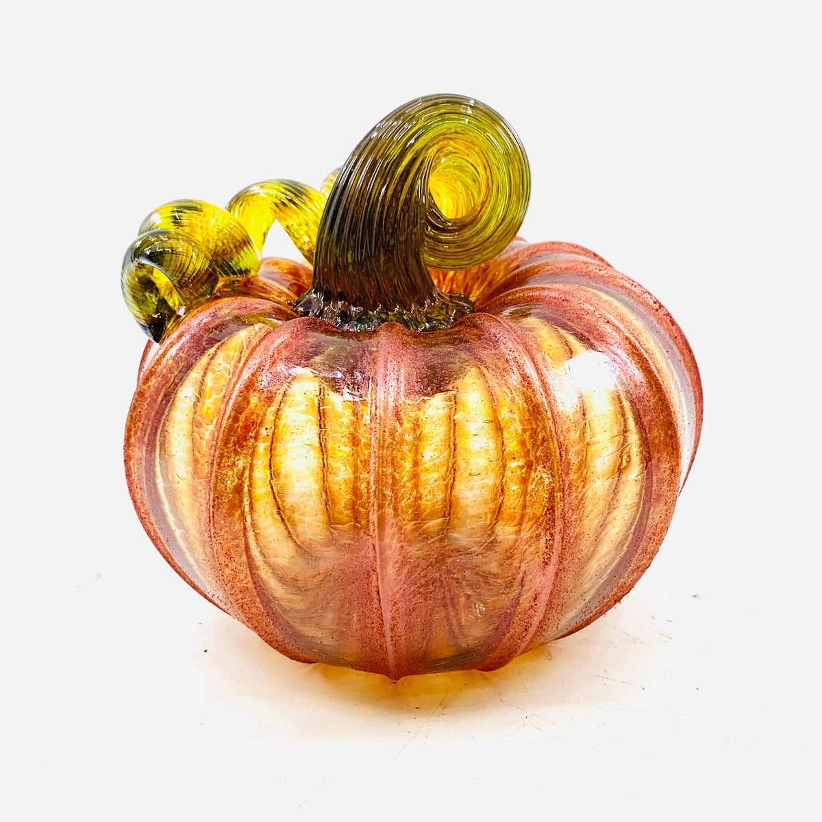 Daily Pumpkin 590 Fall Shimmer Squat Daily Pumpkin Luke Adams Glass Blowing Studio 