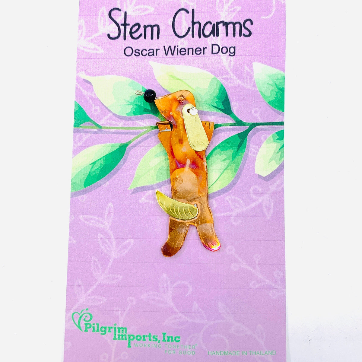 Stem Charms 16, Oscar Wiener Dog Miniature Pilgrim Imports 
