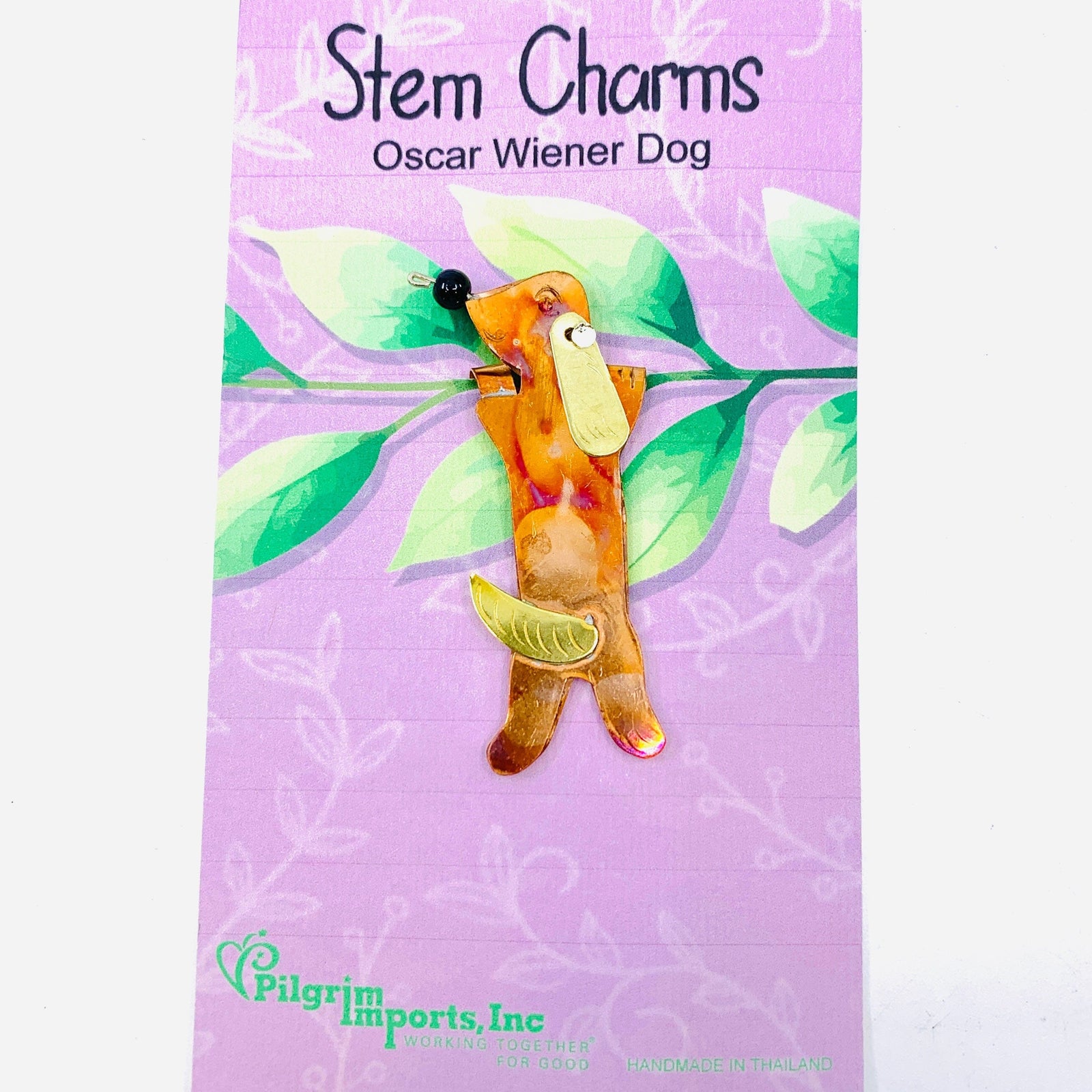 Stem Charms 16, Oscar Wiener Dog Miniature Pilgrim Imports 
