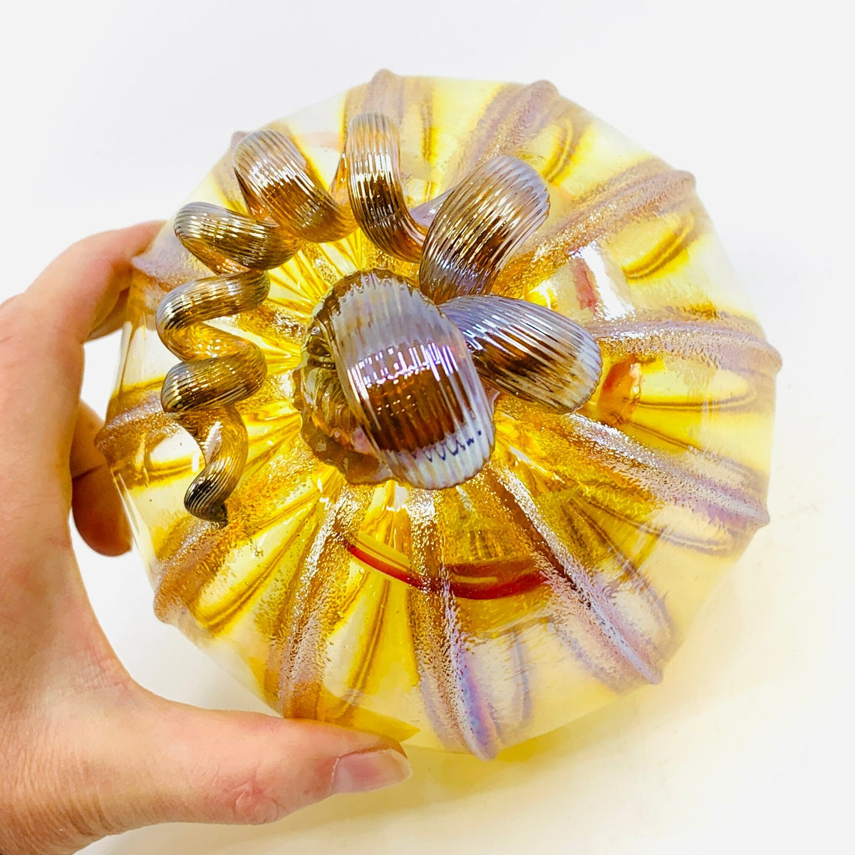 Daily Pumpkin 3872 Medium Gabby Luke Adams Glass Blowing Studio 