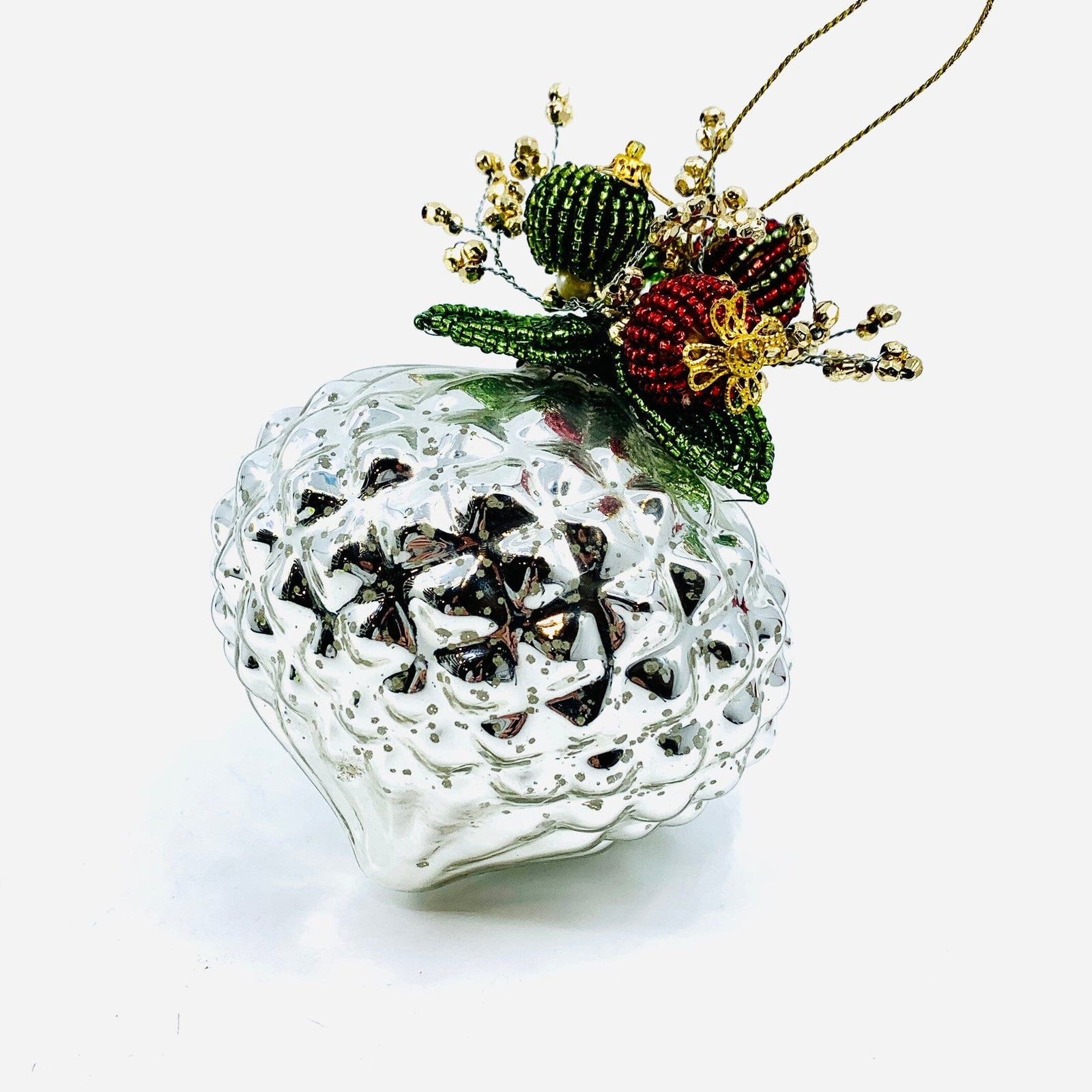 Frosty Jewel Drop Ornament 70, Silver Oak Street 