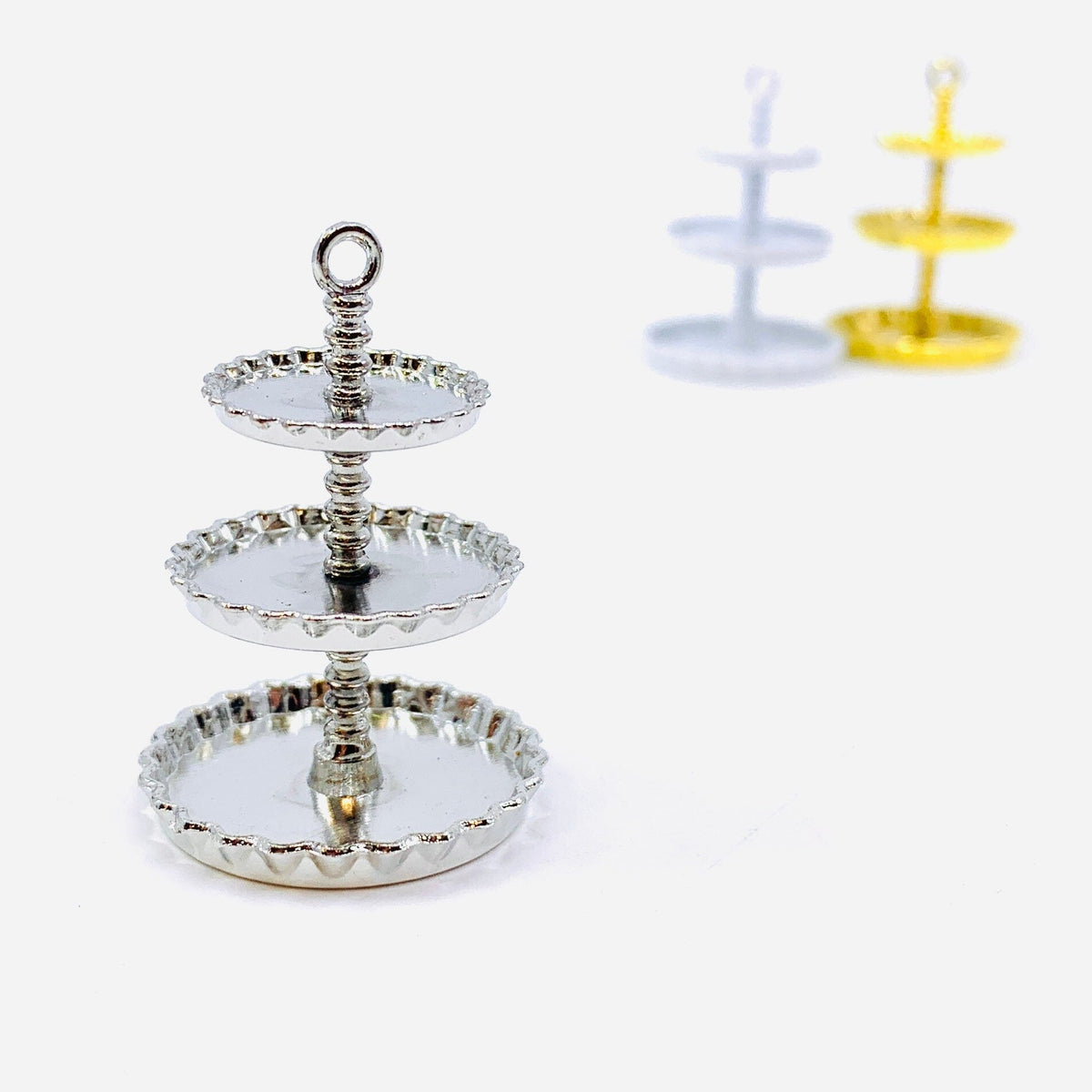 Tiniest Afternoon Tea Serving Stand, Silver Miniature - 