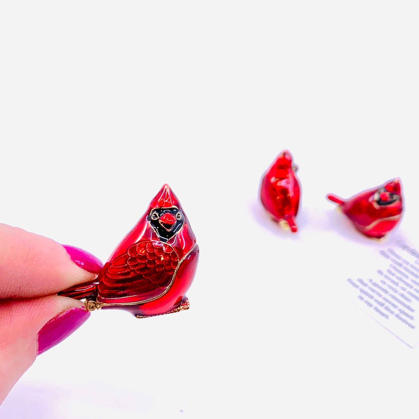 Cardinal Prayer Box Pocket Charm PT 91 Miniature GANZ 