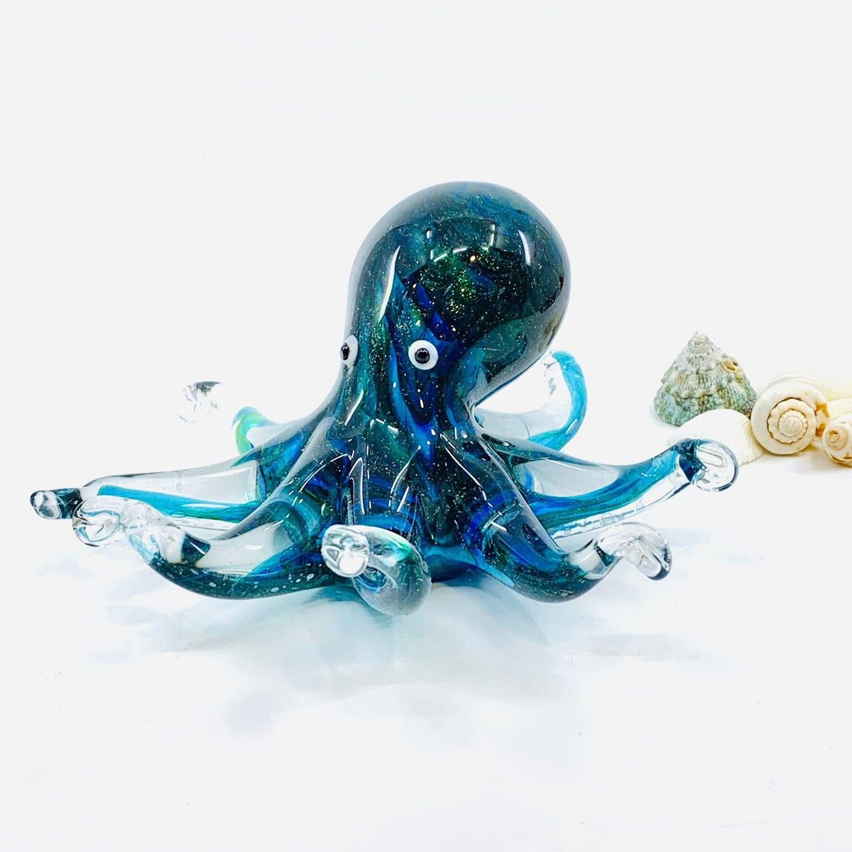 Blue Sparkle Octopus Paperweight