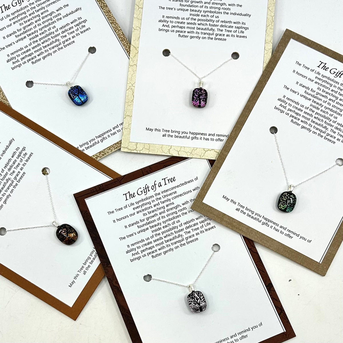 Tree of Life Glass Pendant Necklace Jewelry Glimmer Glass Gifts 