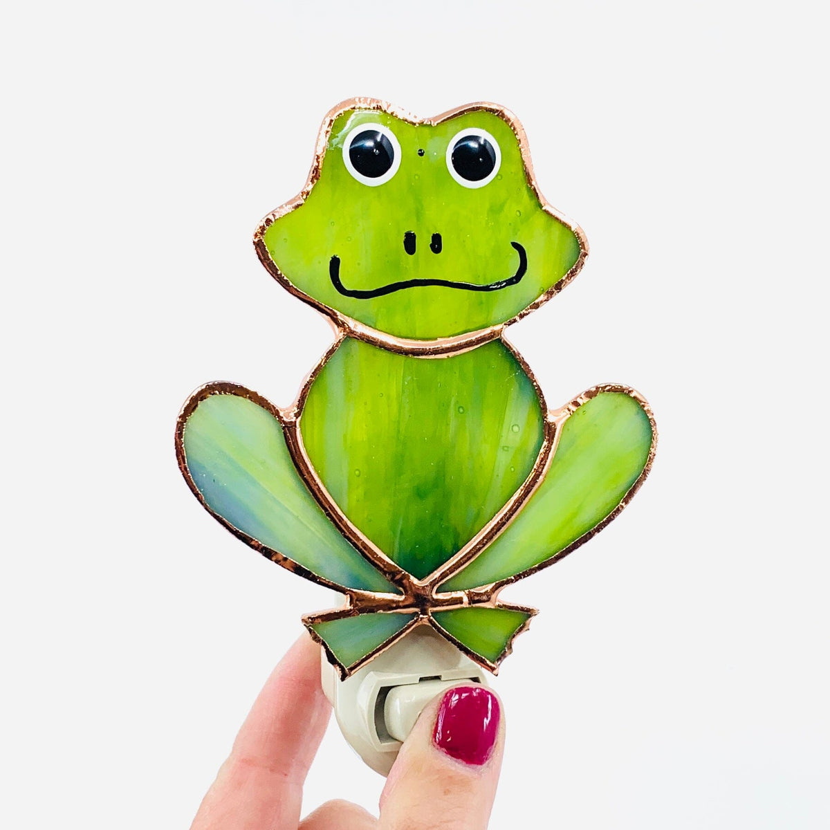 Stained Glass Frog Nightlight Decor Gift Essentials 