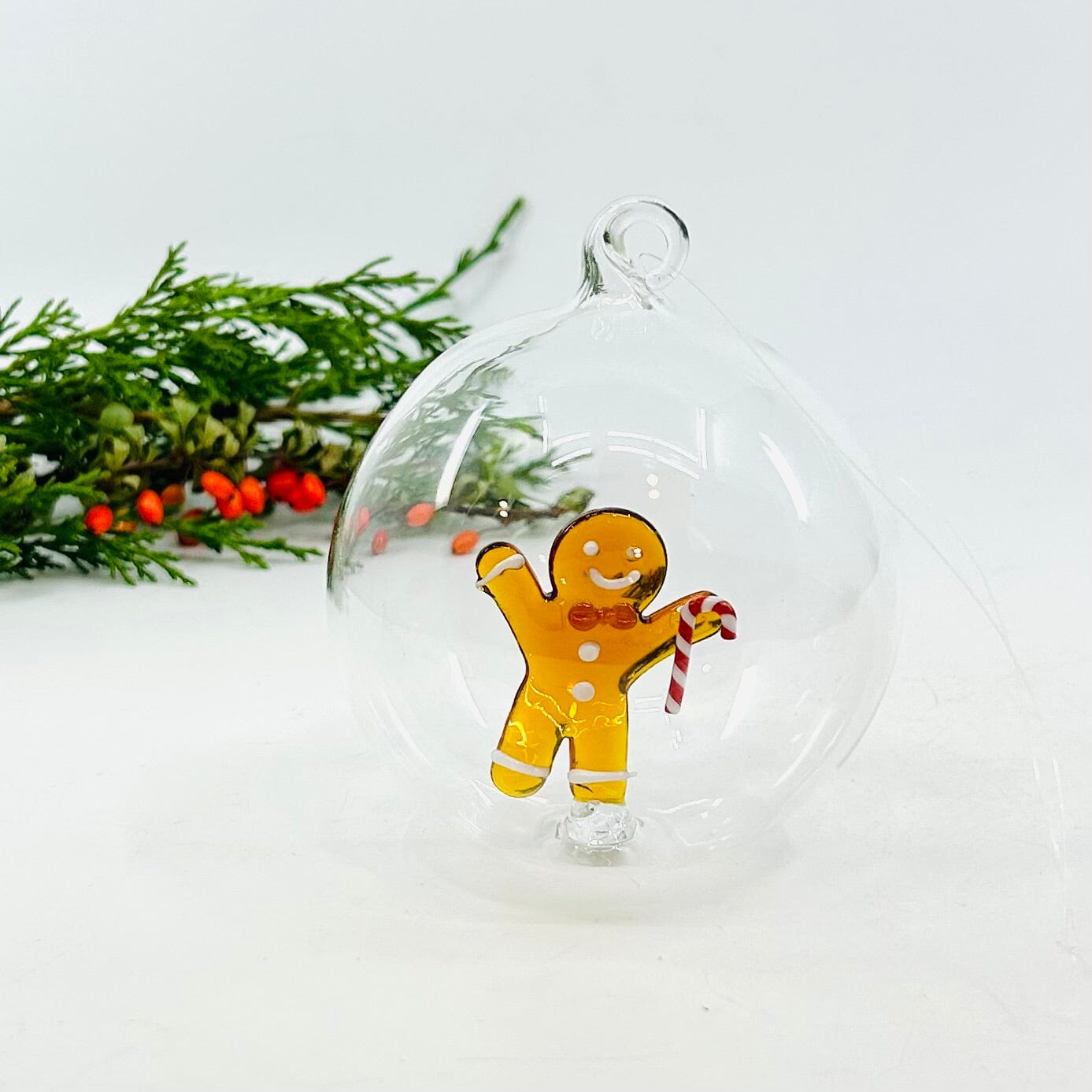 Glass Icon Ornament, Cane Gingerbread ICHENDORF 
