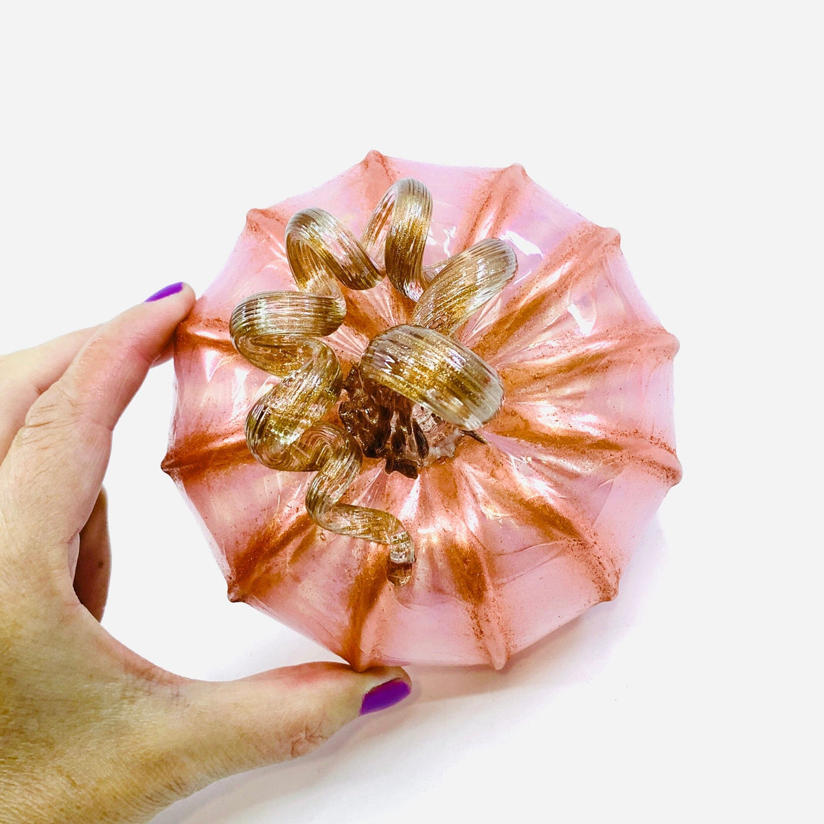 Breast Cancer Awareness Pumpkin 2025 Inspo Luke Adams Glass Blowing Studio 