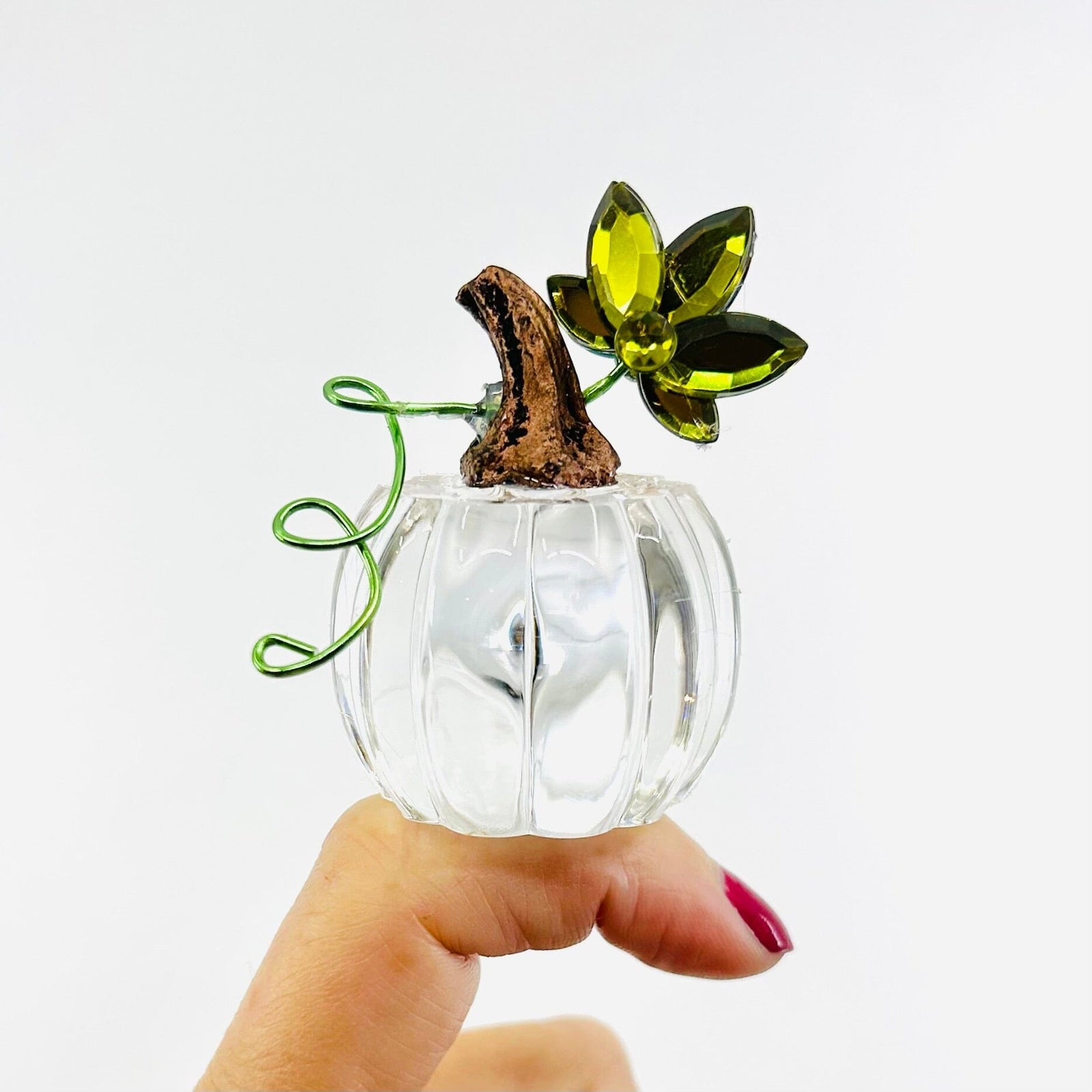 Acrylic Crystal Pumpkin, Clear Ornament GANZ 