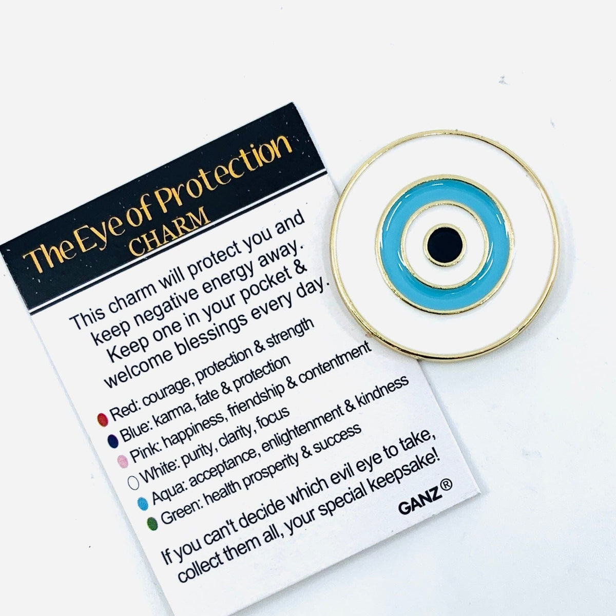 The Eye of Protection Charm PT160 Miniature GANZ White 