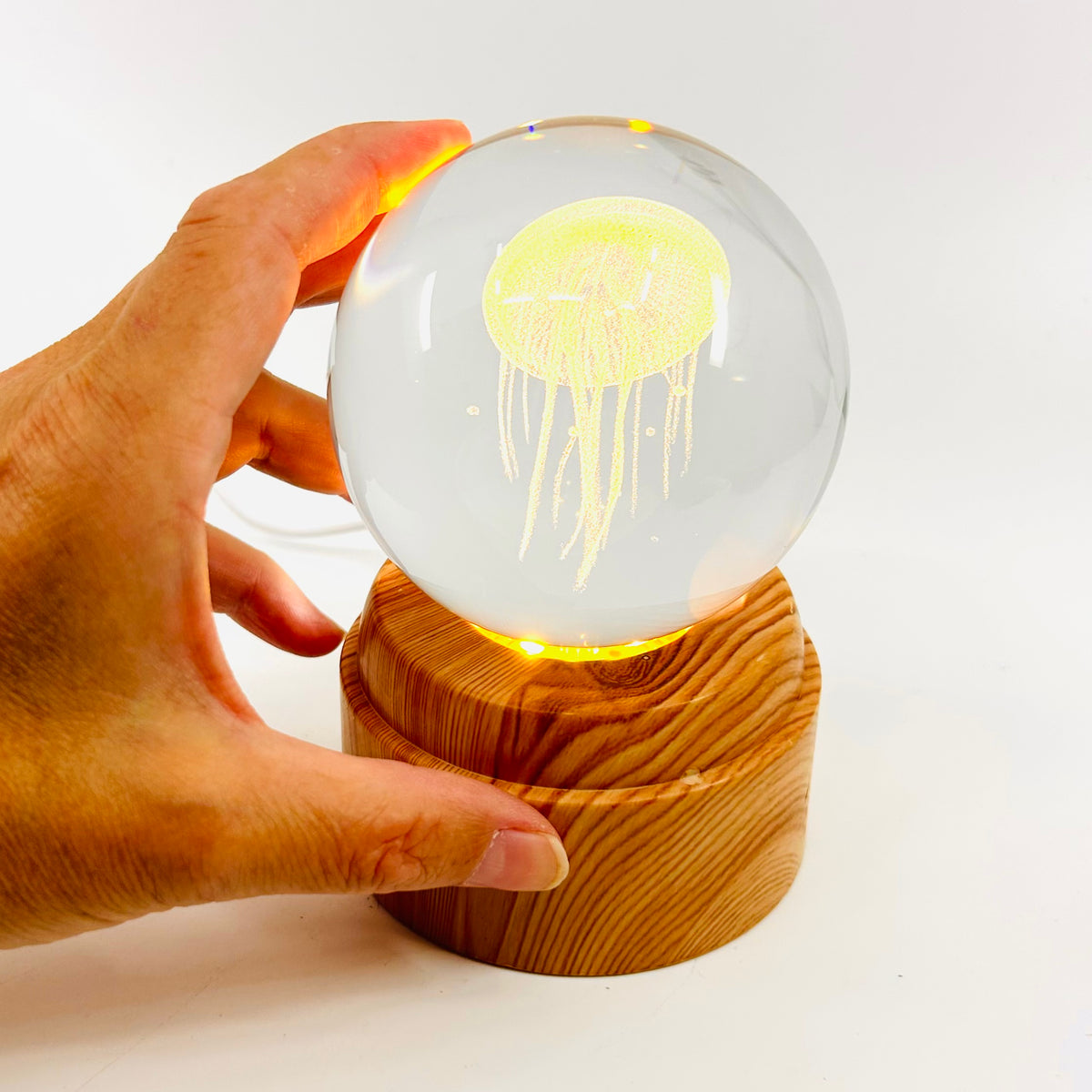 Jellyfish Rotating Crystal Ball Lamp