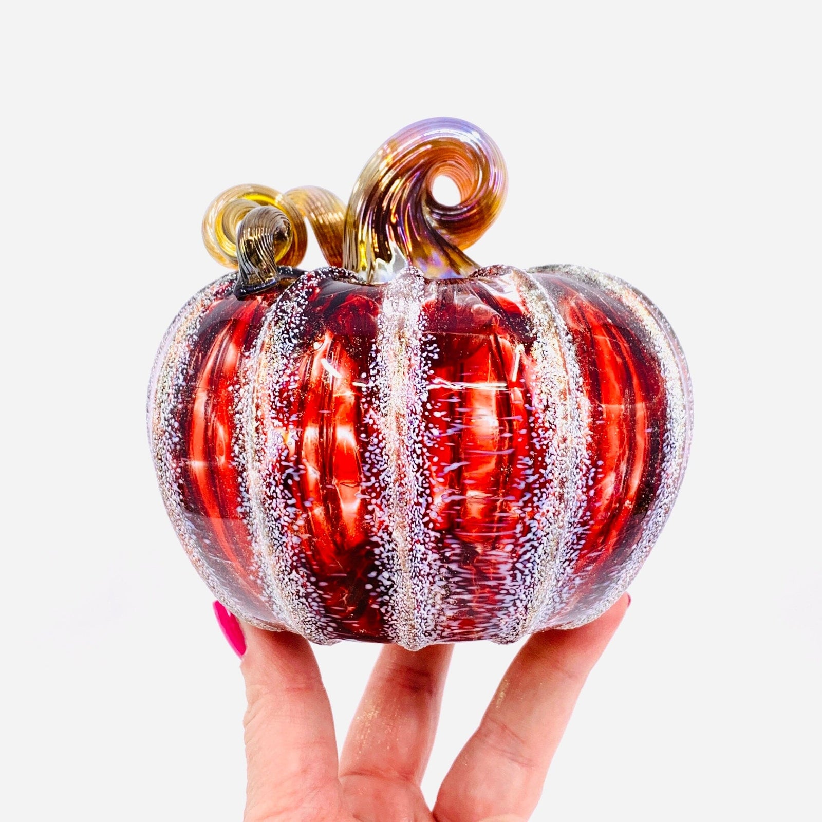 Holiday Cranberry Gold Pumpkin Gabby Luke Adams Glass Blowing Studio 