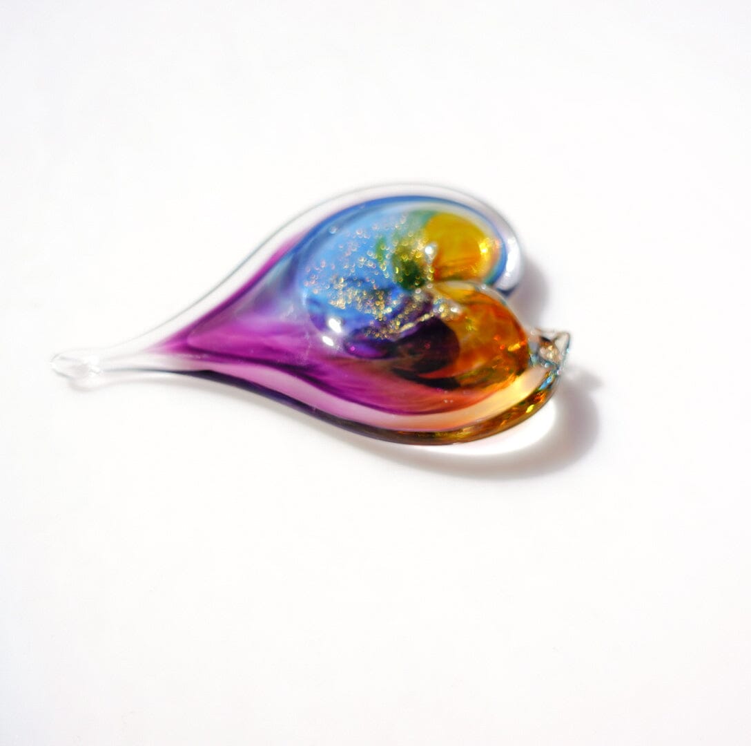 Glass Heart Suncatcher - Celebrate Suncatcher Luke Adams Glass Blowing Studio 