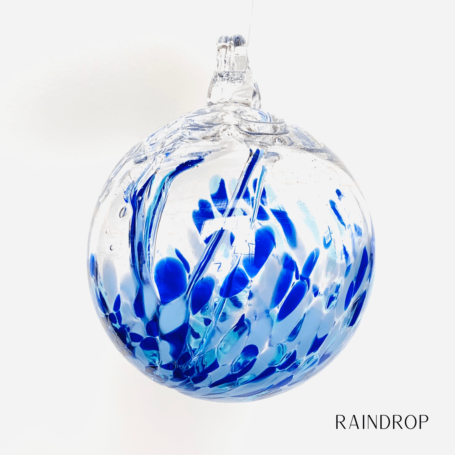 5" Wish Ball Ornament, Raindrop Wish Ball Luke Adams Glass Blowing Studio 