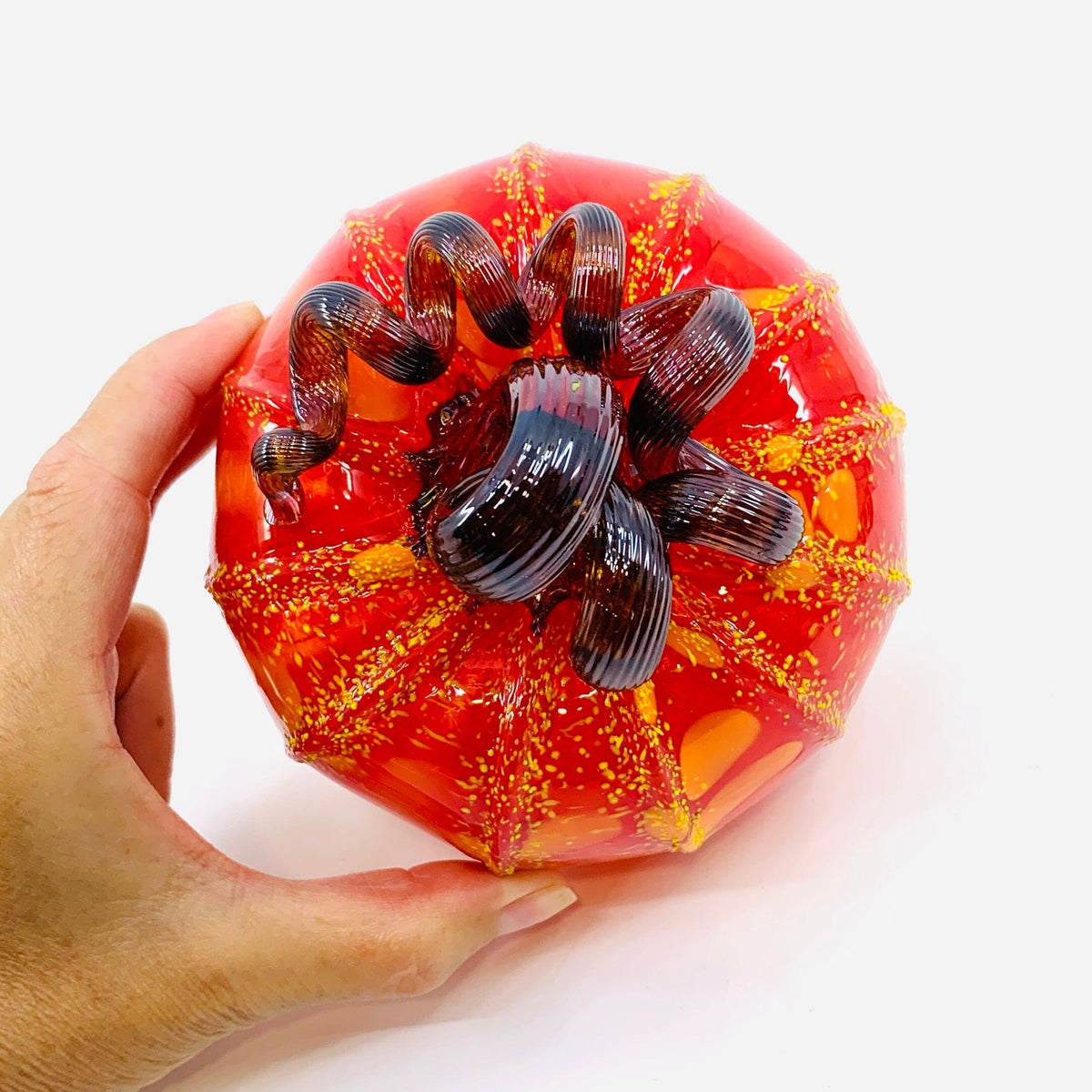 Daily Pumpkin 3076 Fall Squat Gabby Luke Adams Glass Blowing Studio 