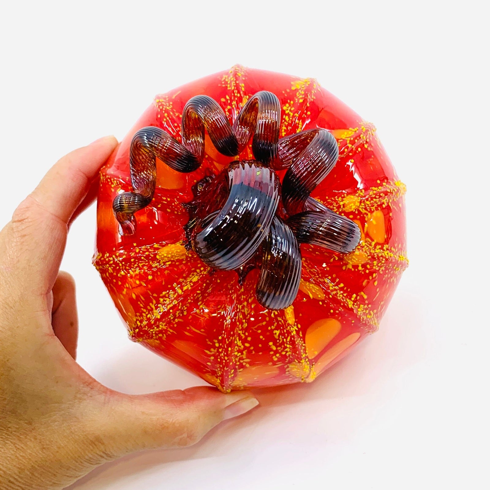 Daily Pumpkin 3076 Fall Squat Gabby Luke Adams Glass Blowing Studio 