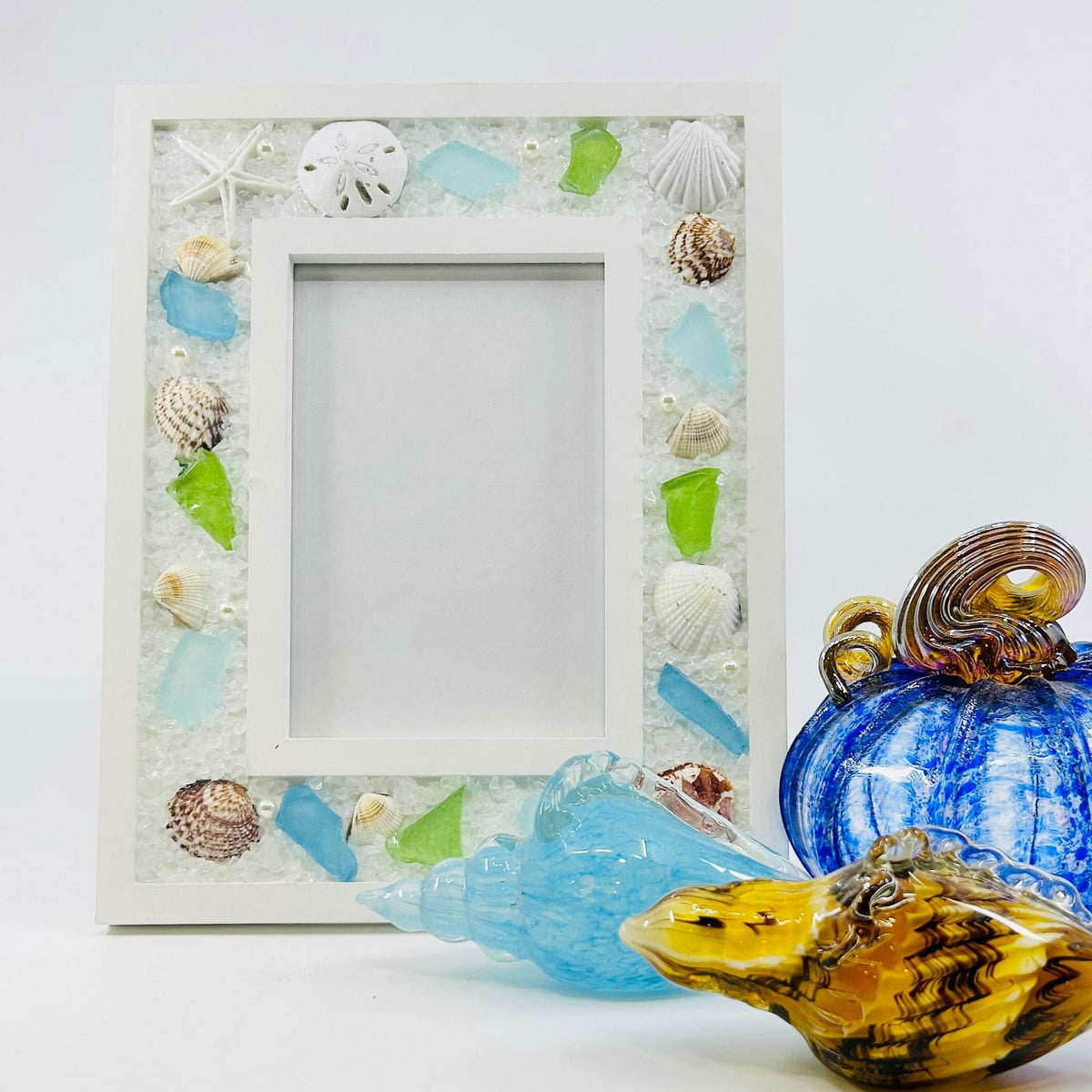 Coastal Shell Picture Frame, Small 4X6 Decor Chesapeake Bay 