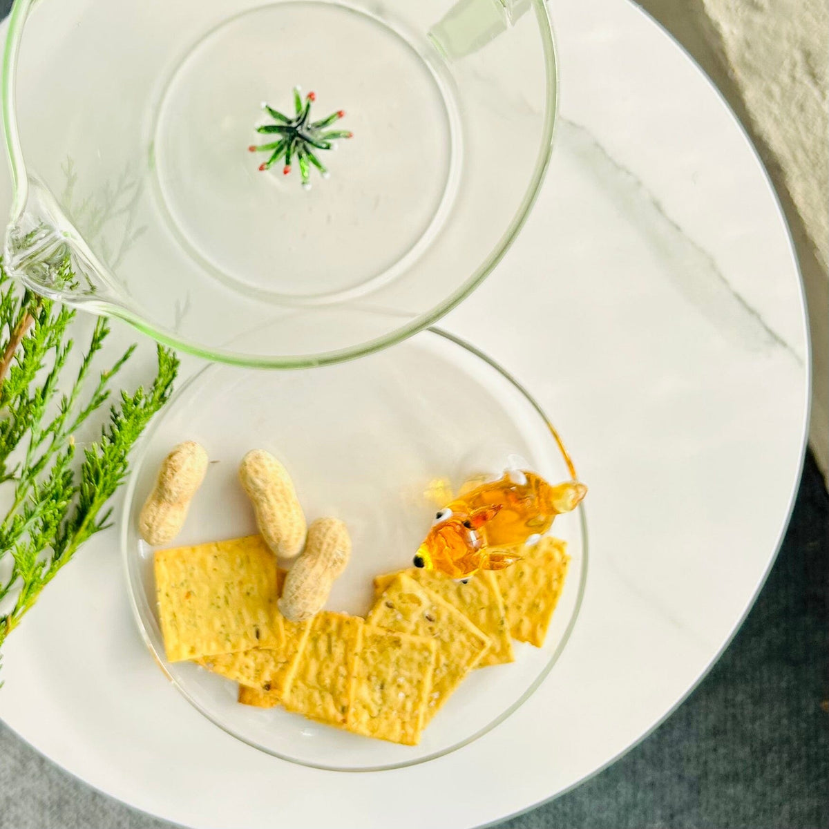 Glass Icon Reindeer Dish ICHENDORF 