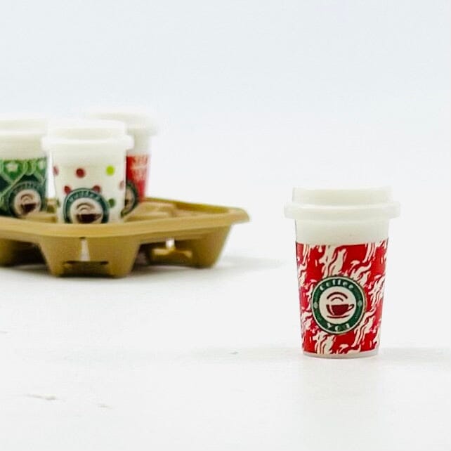 Tiny To Go Coffee Cup, Red Miniature - 