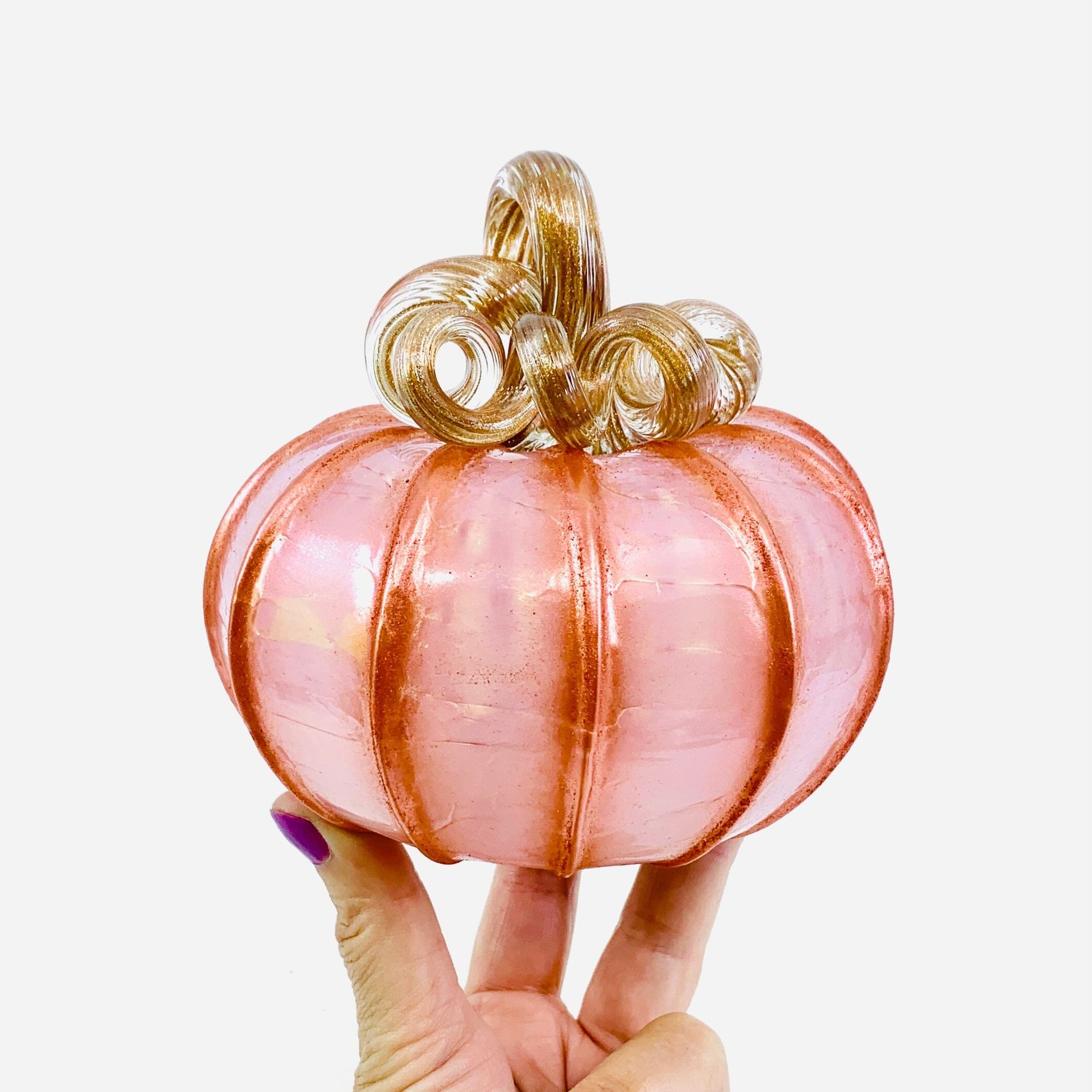 Breast Cancer Awareness Pumpkin 2025 Inspo Luke Adams Glass Blowing Studio 