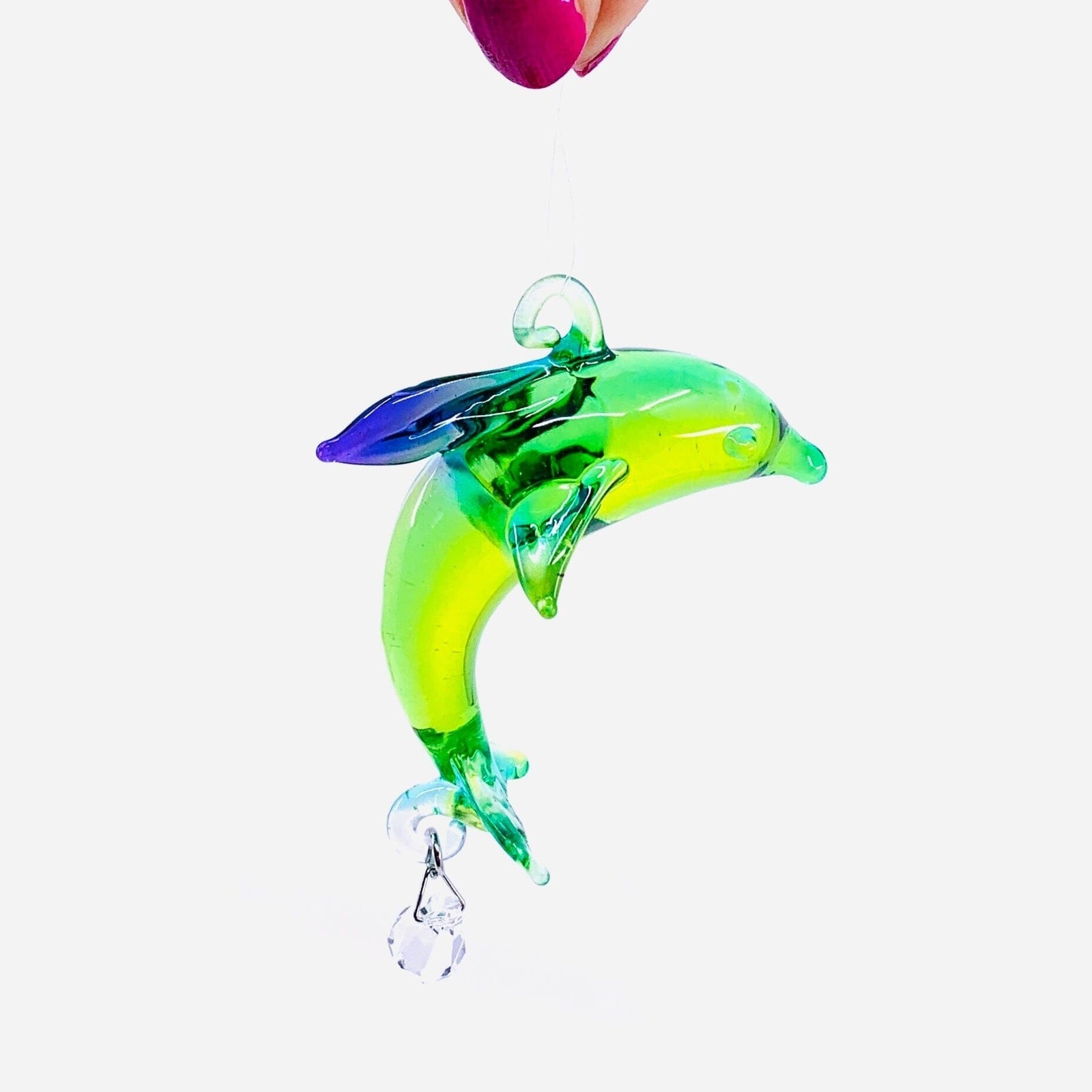 Dazzle Glass Dolphin, Teal 13 Alex 