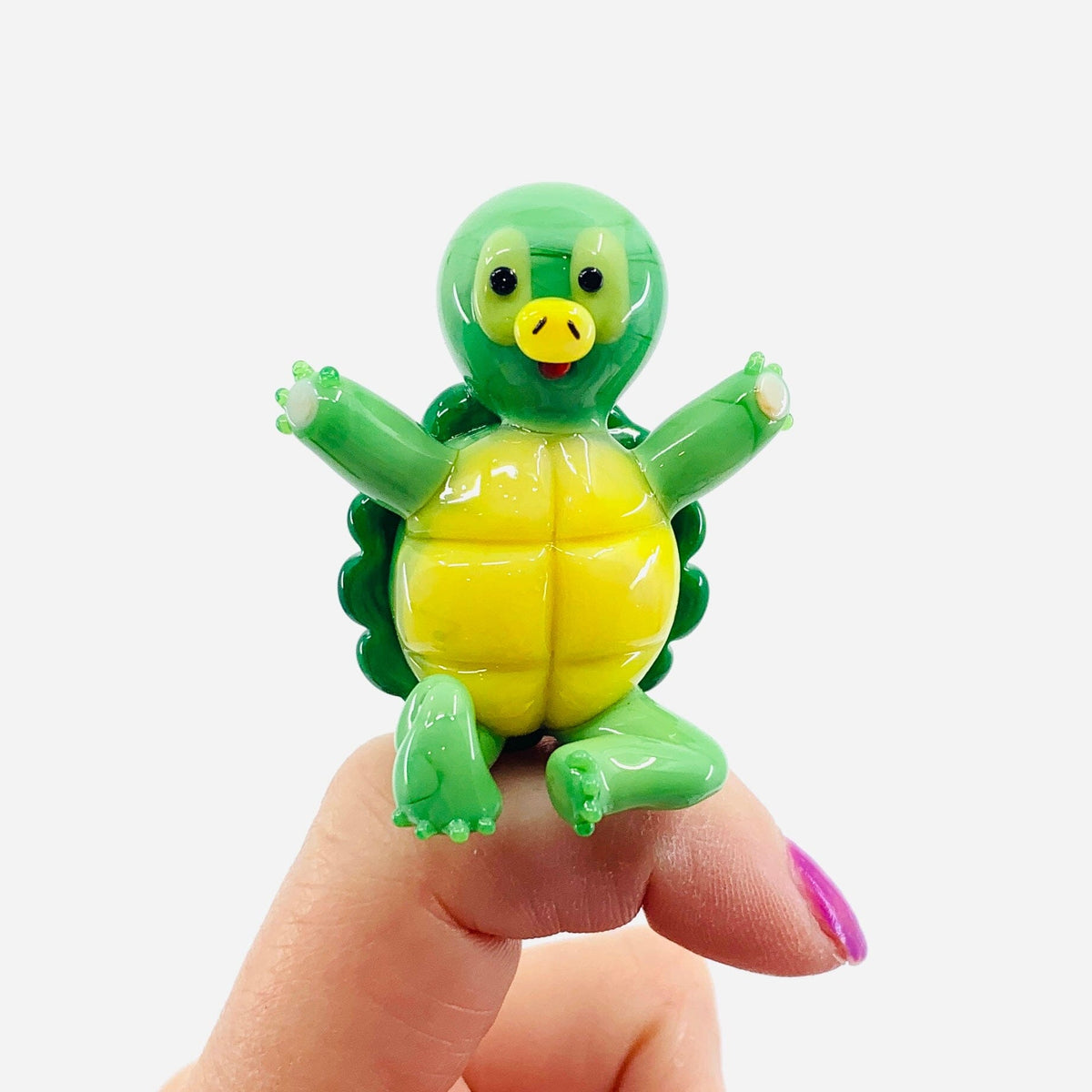 Glass Sitting Turtle Miniature Alex 