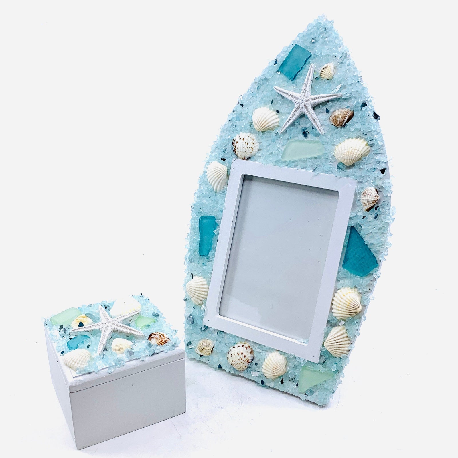 Sea Glass Nautical Picture Frame Decor Chesapeake Bay 