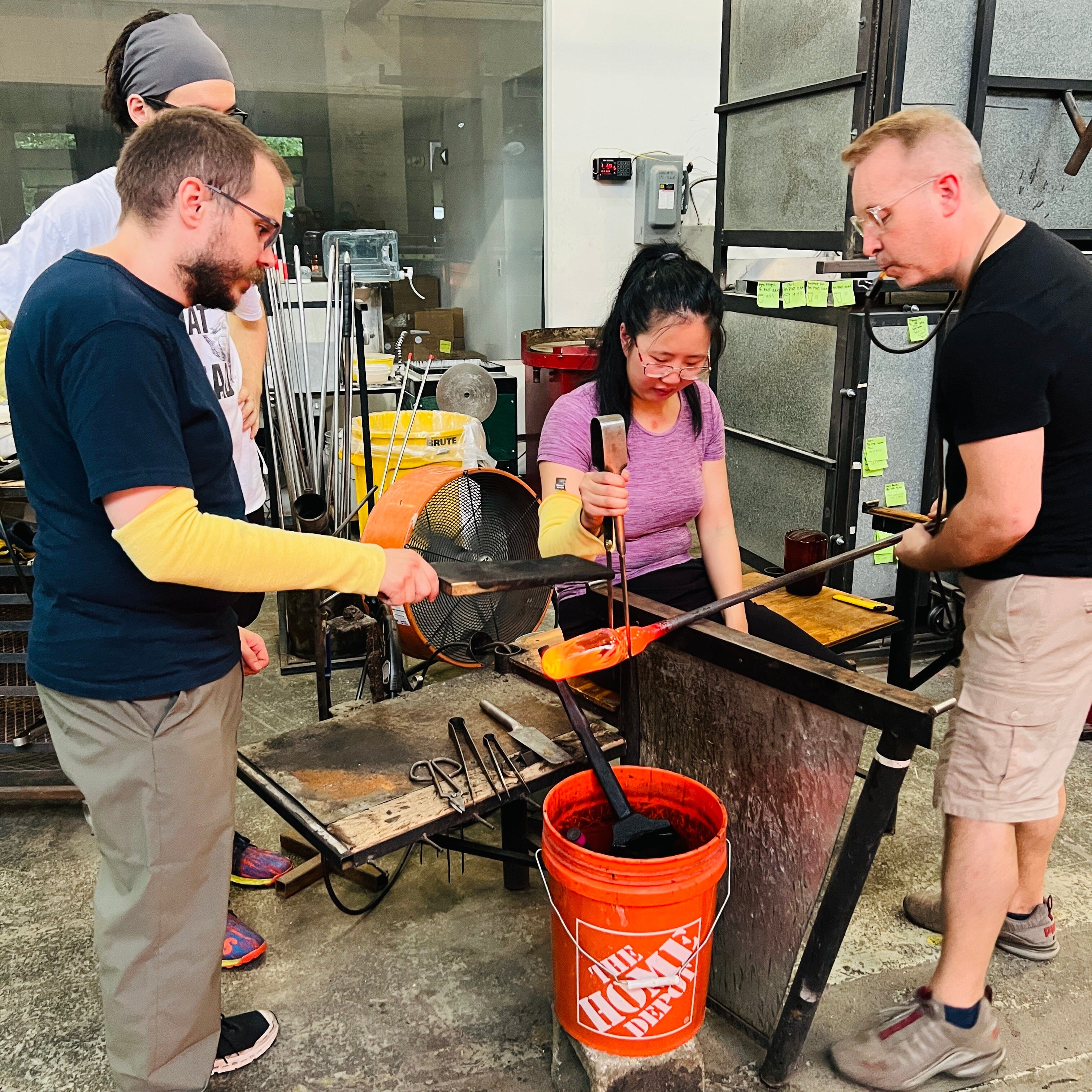 Cup or Vase 1 Hour Glassblowing Class - Luke Adams Glass Blowing 