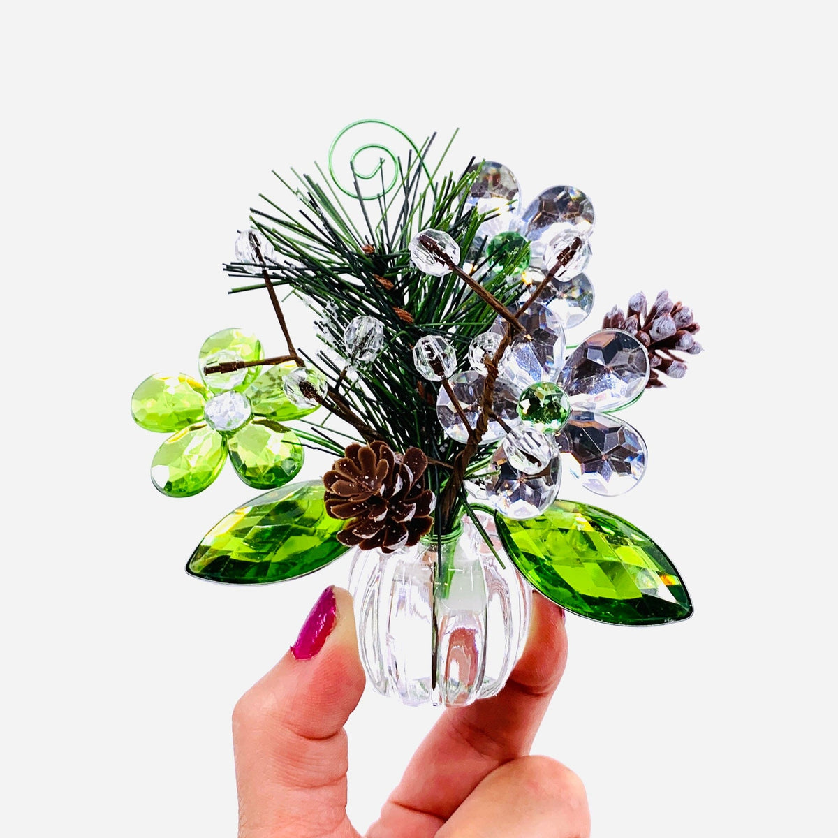 Acrylic Bouquet, Winter Posy Pot 27 Decor GANZ 