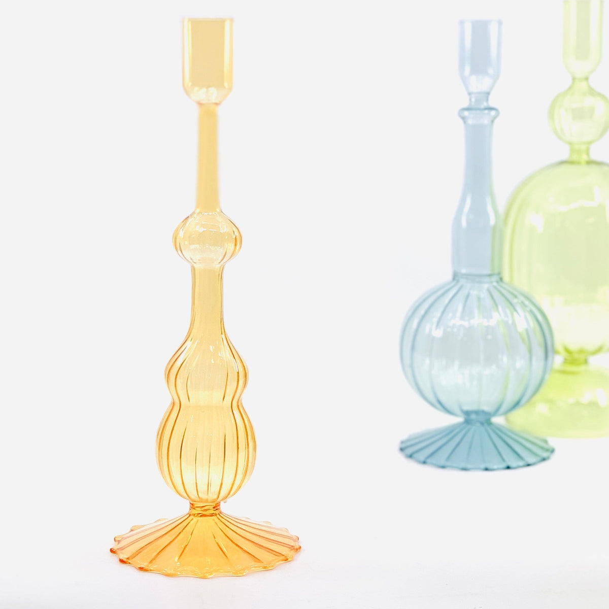 10" Glass Taper Holder Creative Co-Op 