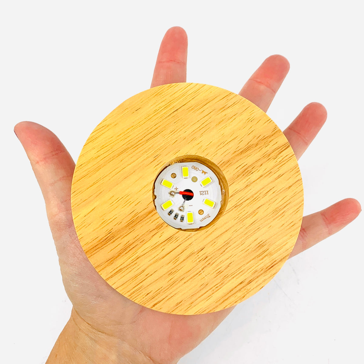 Cordless Wooden Lighted Base