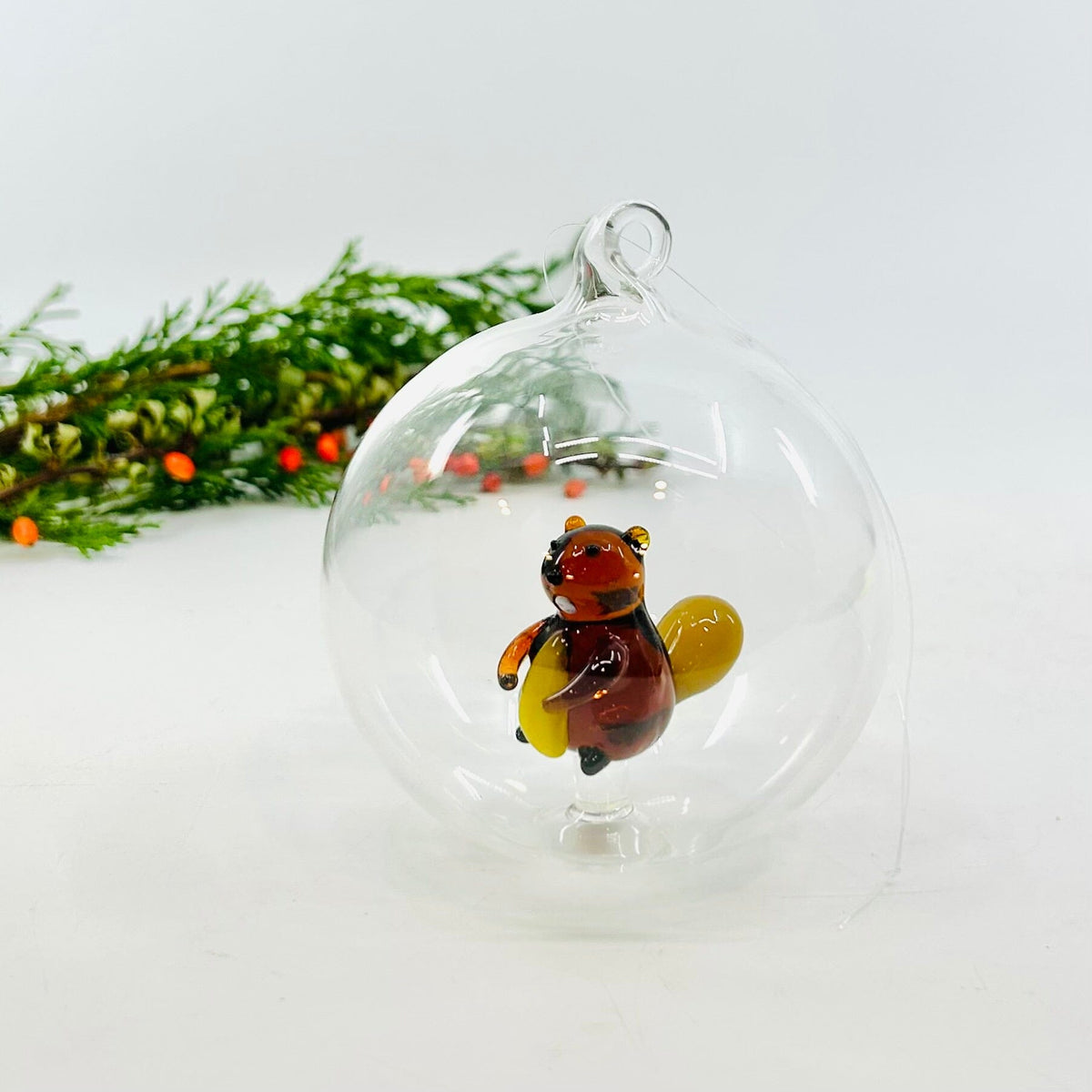 Glass Icon Ornament, Beaver ICHENDORF 