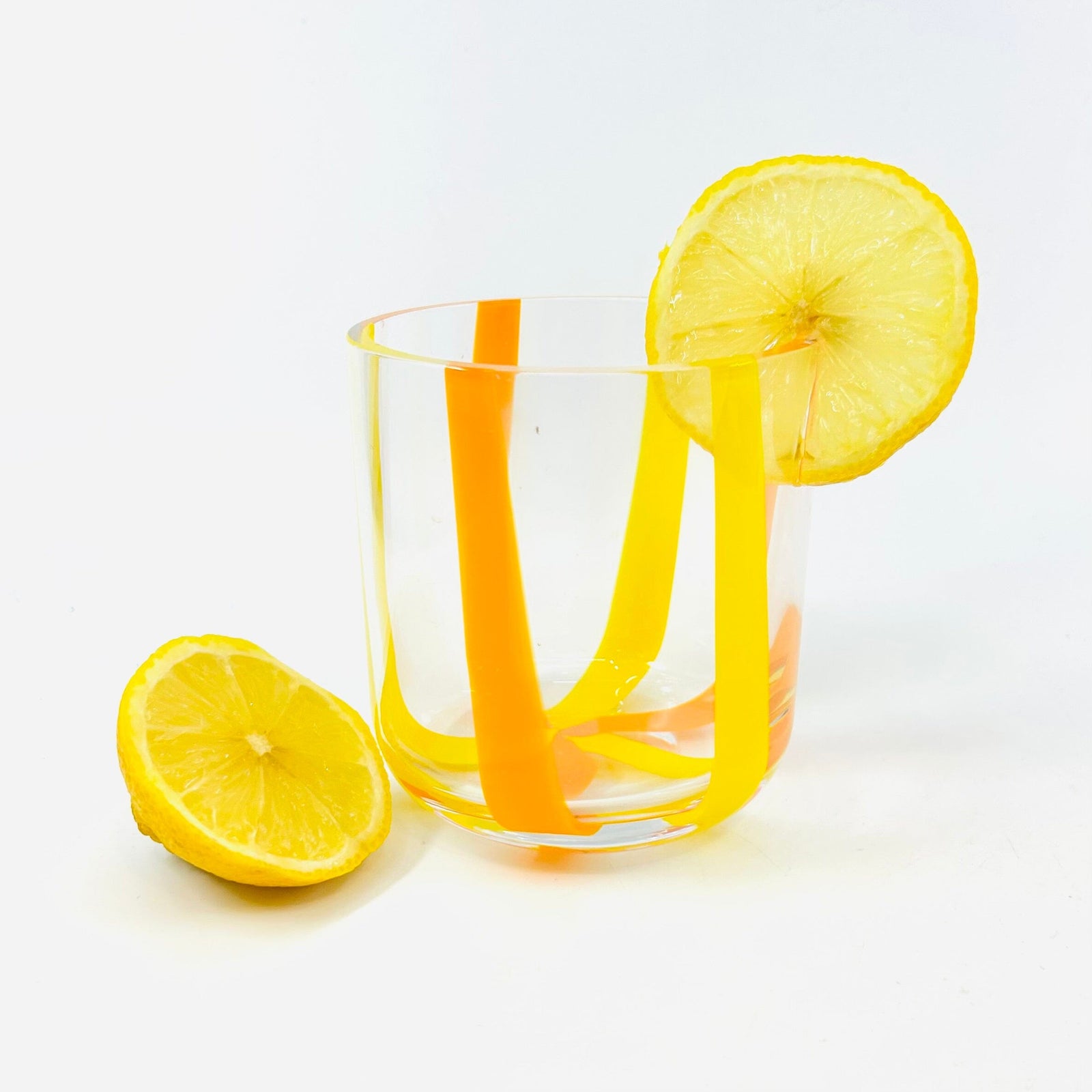 Striped Glass Tumbler, Powder Blue Decor One Hundred 80 Degrees 