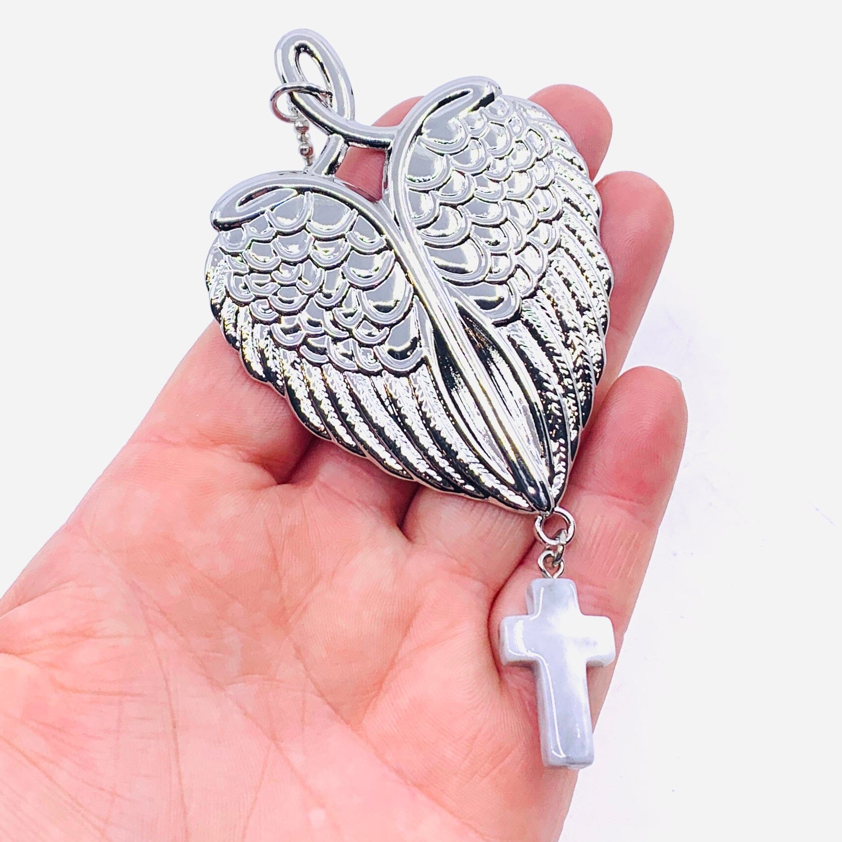 Wings of Inspiration Car Charm, Guardian Angel Watch over Us Ornament GANZ 