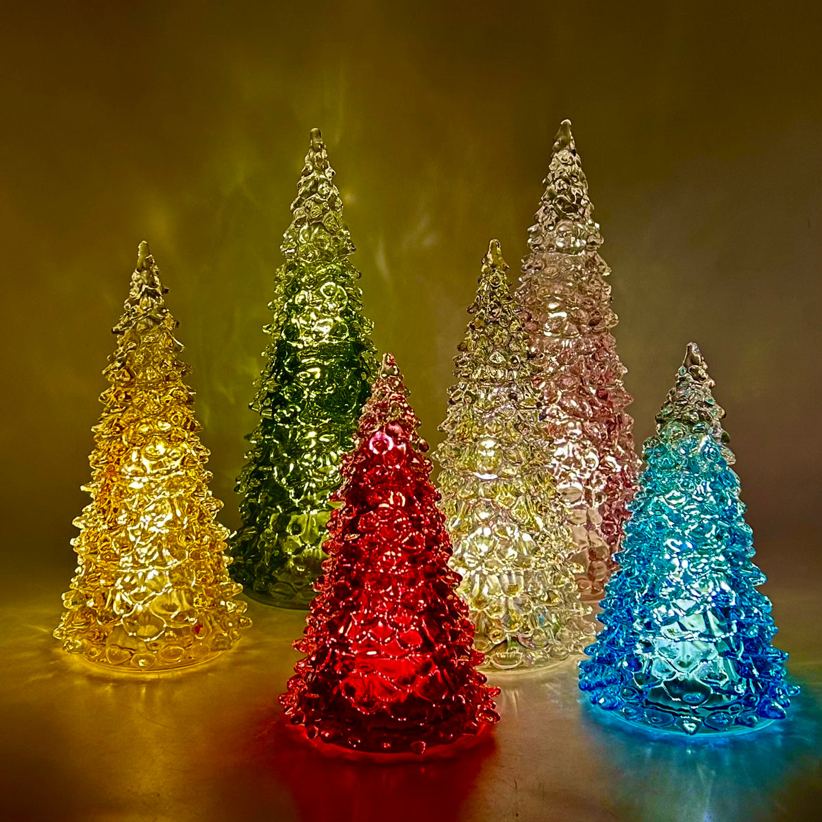 Red Blown Glass Tree