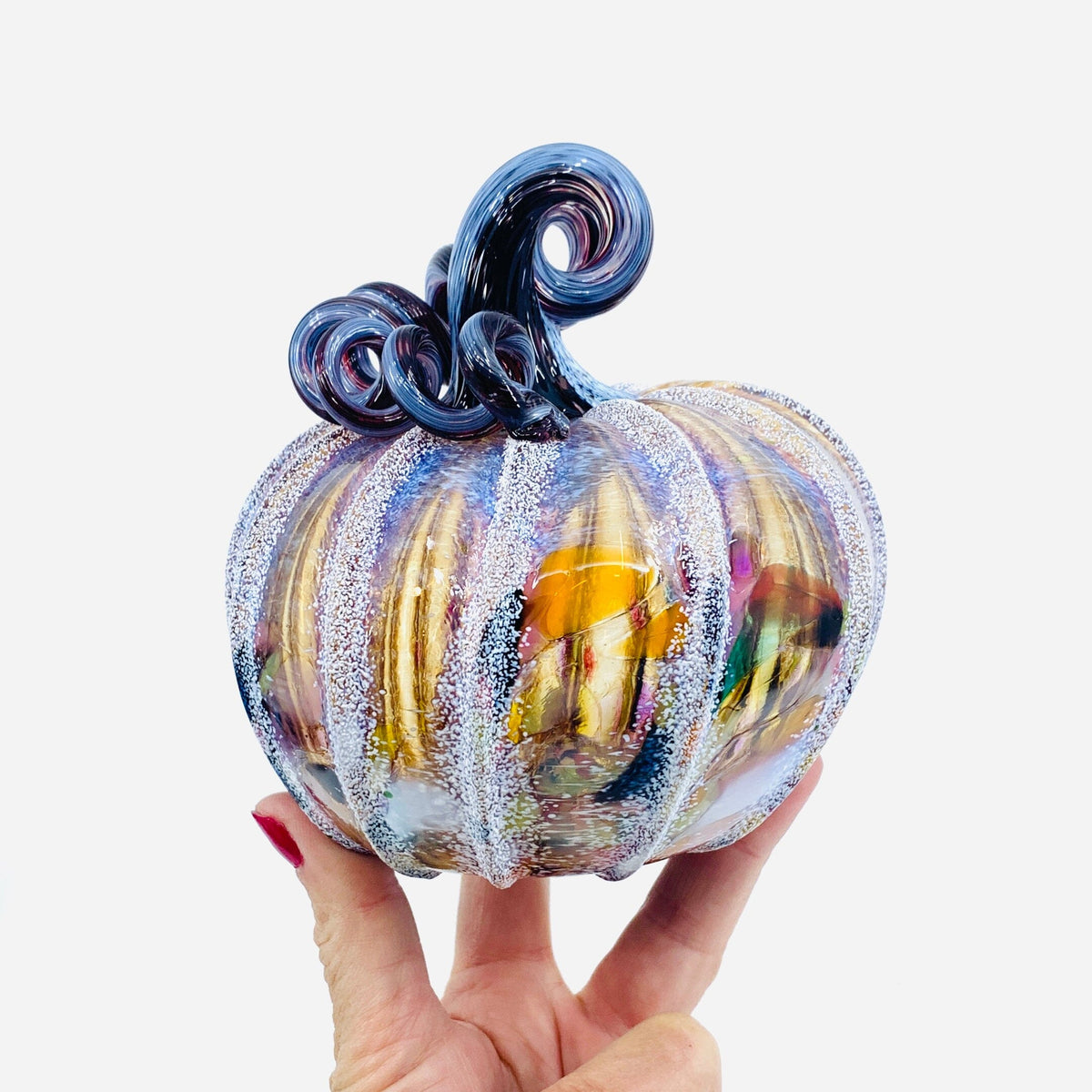 Daily Pumpkin 1844 Snowfall Squat Gabby Luke Adams Glass Blowing Studio 