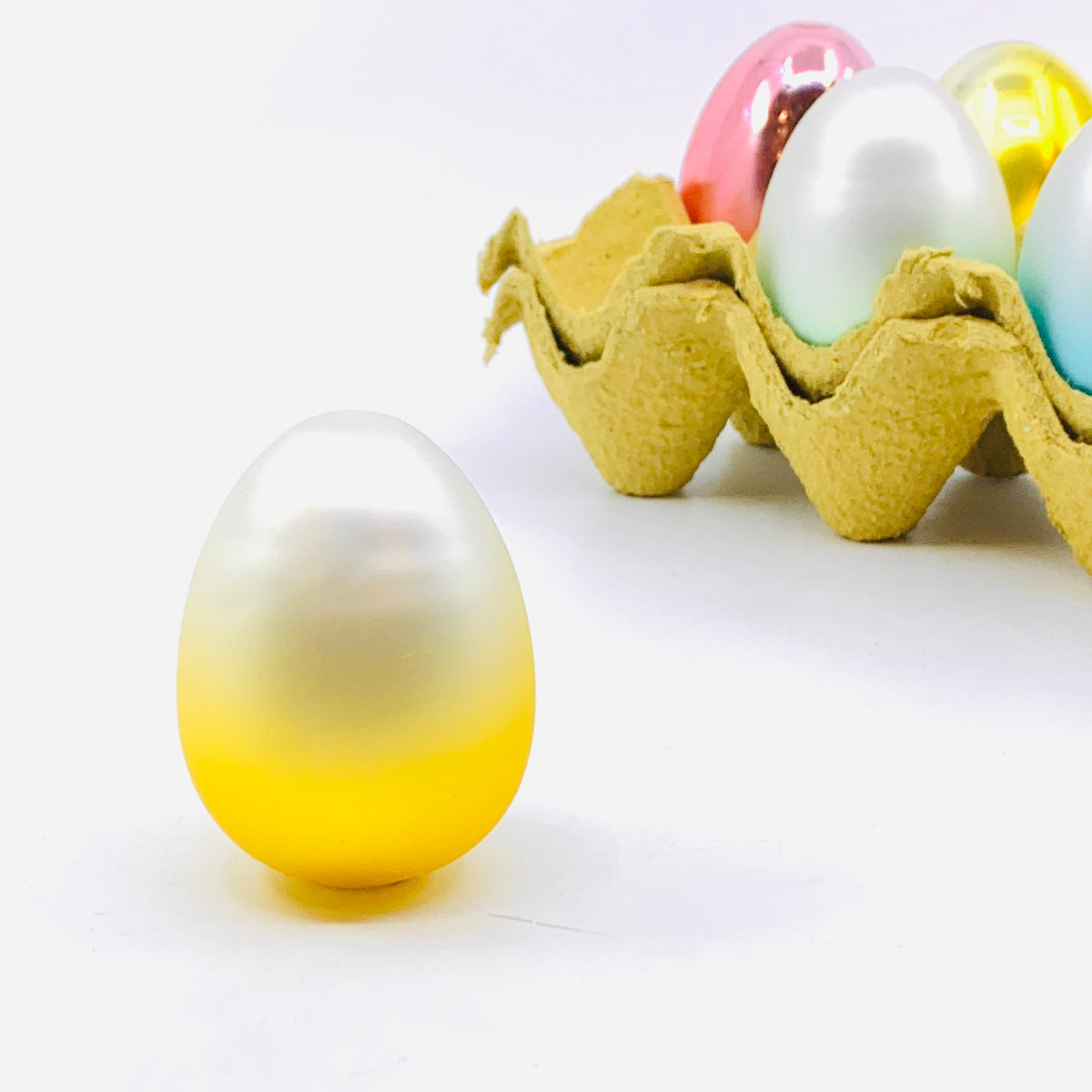 Glass Ombre Easter Eggs, Matte Yellow