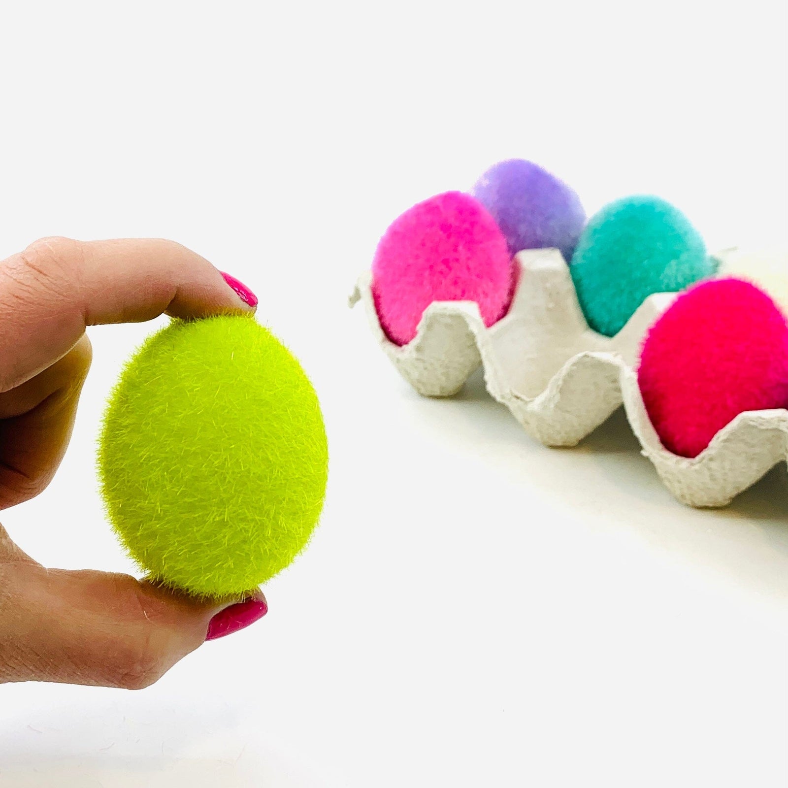 Flocked Egg, Lime Decor One Hundred 80 Degrees 